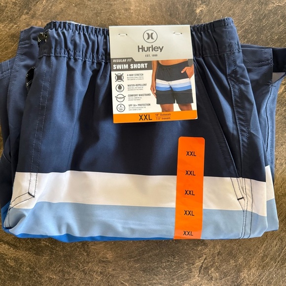 Hurley Men's Navy and White Board Shorts - Picture 3 of 6